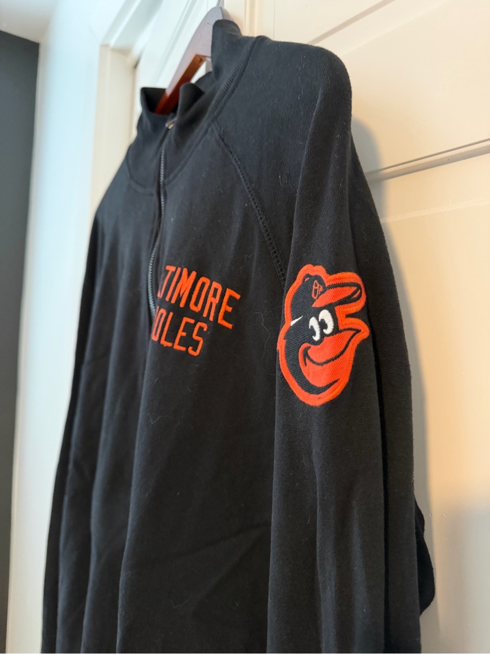New With Tags 47 Men's Baltimore Orioles Black Quarter-Zip Pullover - Picture 6 of 8
